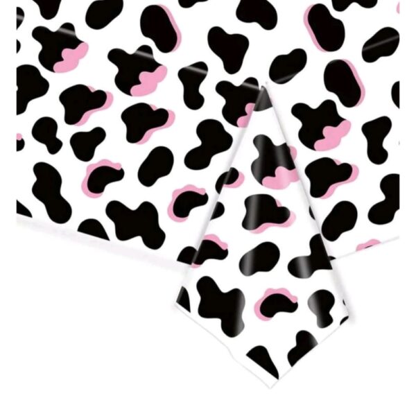 Cow Black And Pink Tablecloth