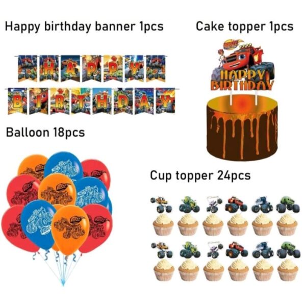 Monster Truck Party Decoration Set 44 Piece