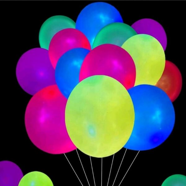 Neon Glow In The Dark Latex Balloons