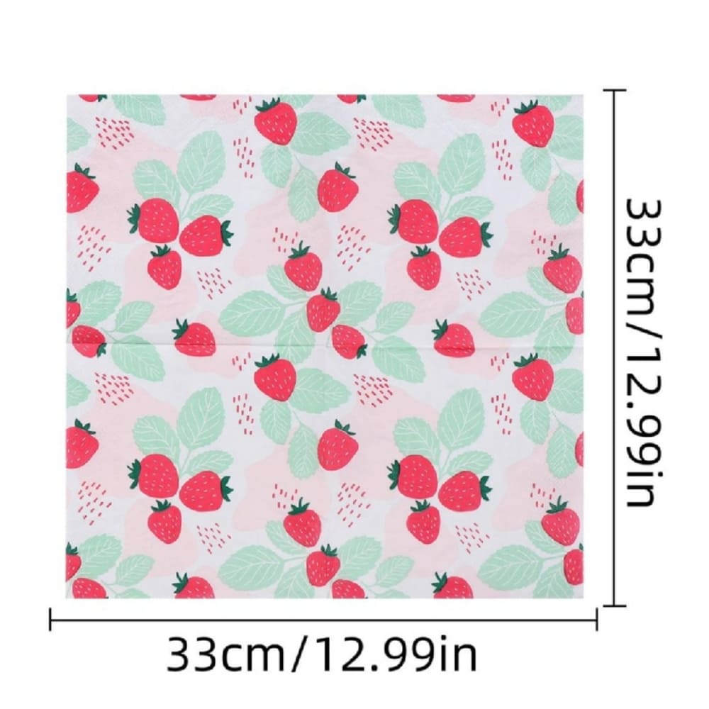 Strawberry Paper Napkins20 Piece Pretty Party Shop