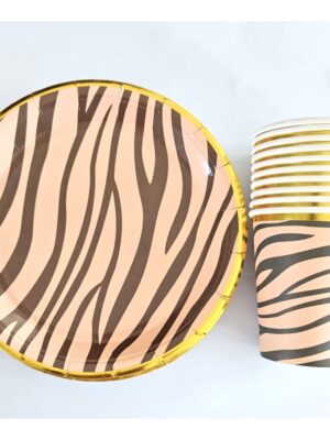 Zebra Disposable Tableware Set 20 Piece (1)