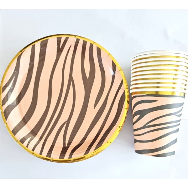 Zebra Disposable Tableware Set 20 Piece (1)