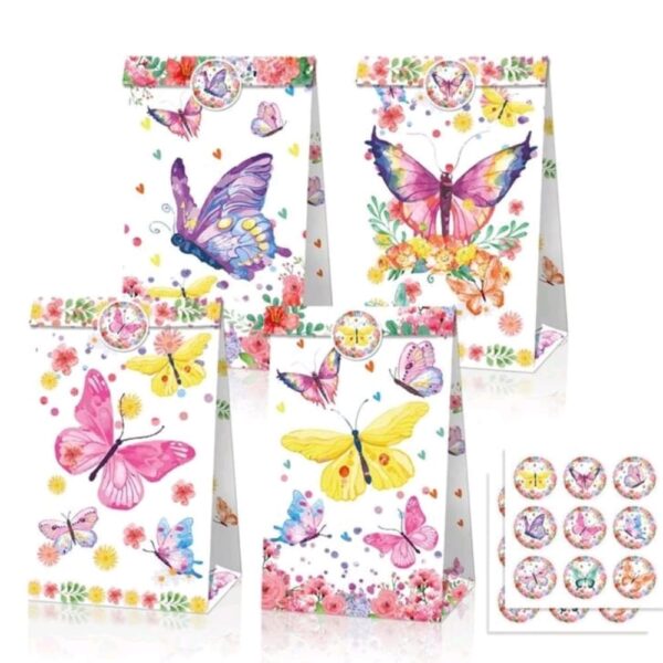 Butterfly Candy Bags With Stickers 12 Piece (1)