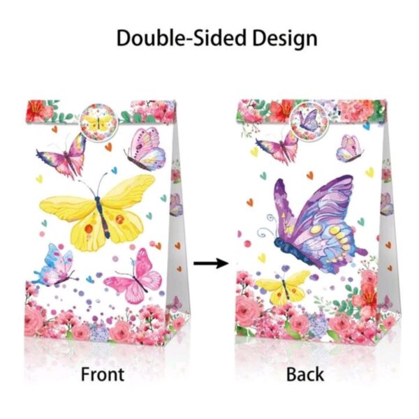 Butterfly Candy Bags With Stickers Double Sided Design