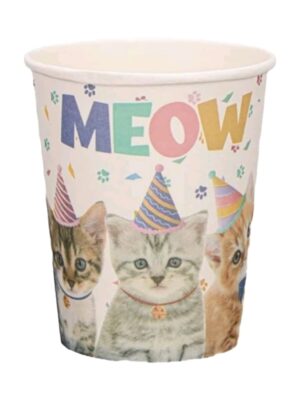 Cat Party Paper Cups 10 Piece
