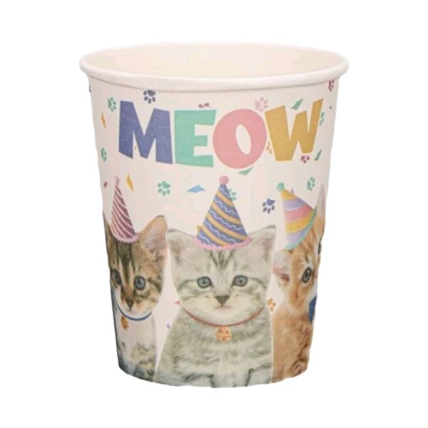 Cat Party Paper Cups 10 Piece