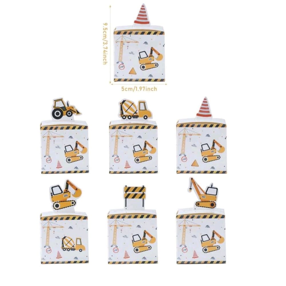 Construction Themed Party Candy Boxes-6 Piece 1 Constuction Candy Boxes