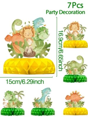 Dinosaur Honeycomb Table Decorations 7 Piece