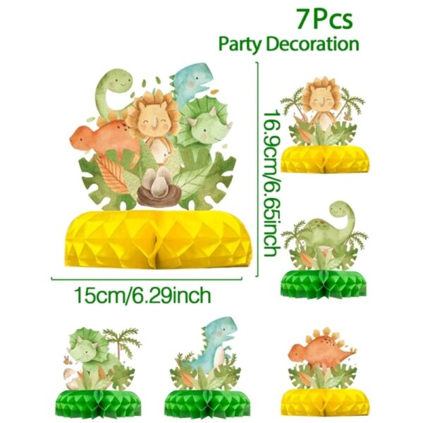 Dinosaur Honeycomb Table Decorations 7 Piece