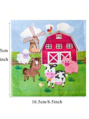 Farm Animal Paper Napkins 20 Piece