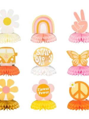 Flower Power Honeycomb Decorations