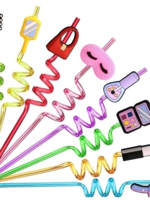 Make Up Spiral Plastic Straws