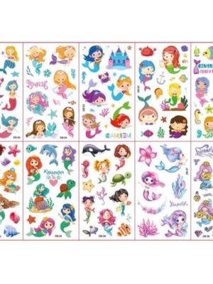 Mermaid Temporary Tattoos 10 Sheets