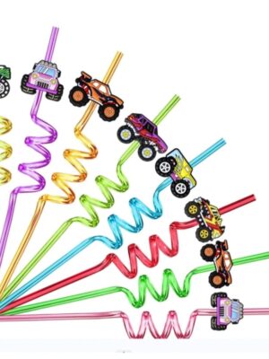 Monster Truck Plastic Straws