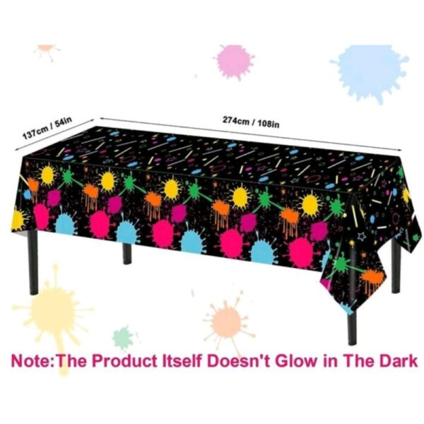 Neon Themed Disposable Tablecloth