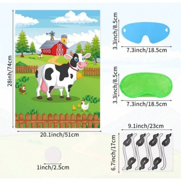 Pin The Cow Party Game