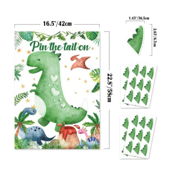 Pin The Tail On The Dinosaur Party Game