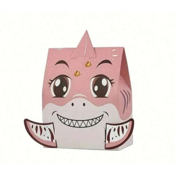 Pink Shark Favor Boxes 6 Piece