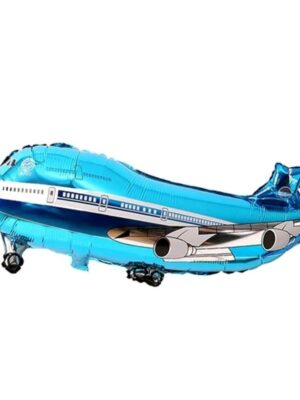 Plane Shaped Foil Balloon Blue