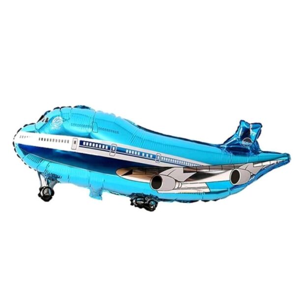 Plane Shaped Foil Balloon Blue