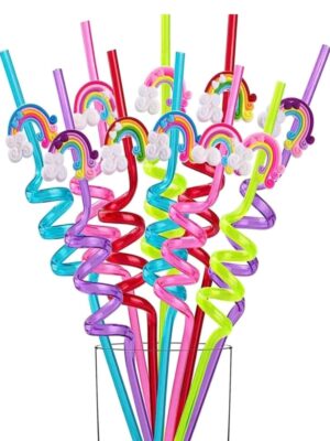 Rainbow Spiral Straws