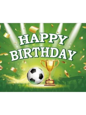 Soccer Happy Birthday Backdrop