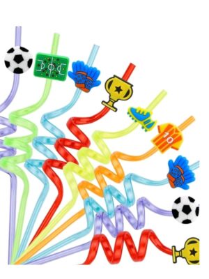 Soccer Spiral Straws