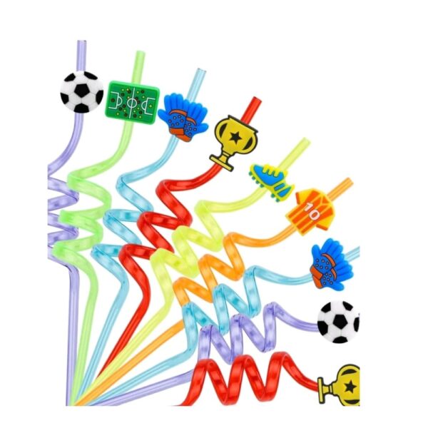 Soccer Spiral Straws