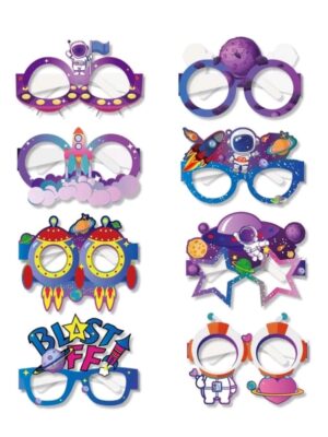 Space Paper Party Glasses 8 Piece