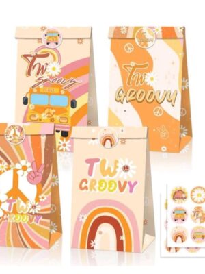Two Groovy Party Favor Bags 12 Piece