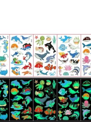 Under The Sea Temporary Luminous Tattoos 5 Sheets (1)