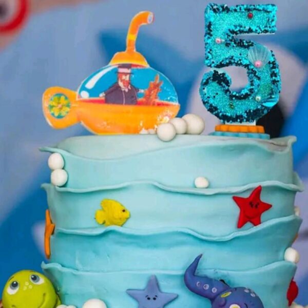 Birthday Candle Number Five Ocean Themed Party