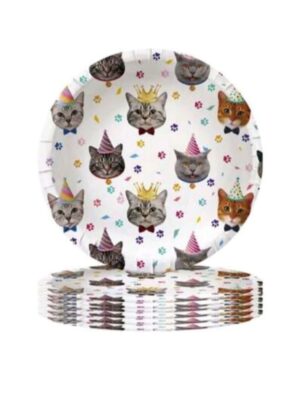 Cat Party Paper Plates 10 Piece