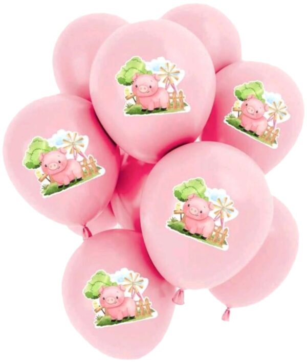 Farm Animal Latex Balloons Pig