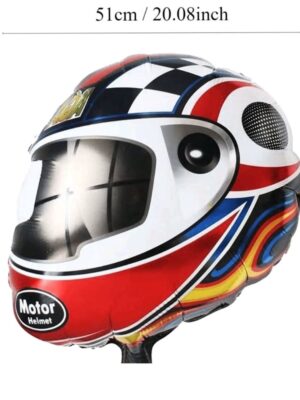 Motor Helmet Shaped Foil Balloon 2 Piece