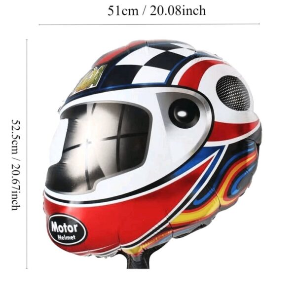 Motor Helmet Shaped Foil Balloon 2 Piece