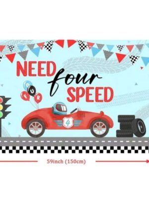 Need Four Speed Racing Themed Backdrop
