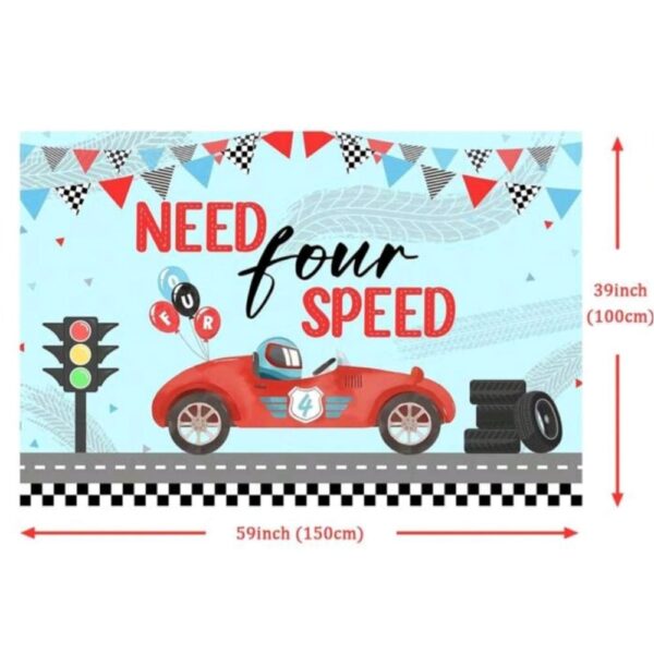 Need Four Speed Racing Themed Backdrop