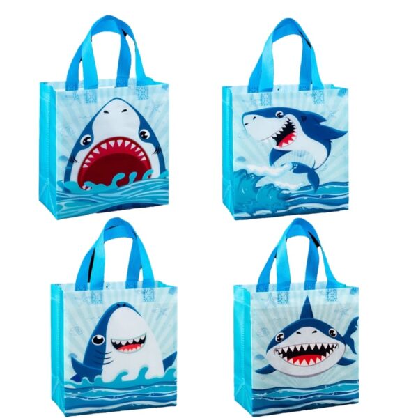 Shark Party Tote Bags 4 Piece