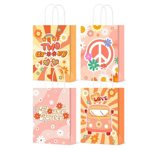 Groovy Party Favor Bags With Handle 12 Piece