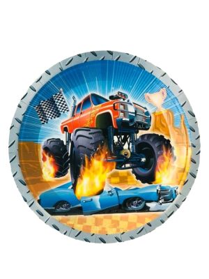 Monster Truck Party Paper Plates 10 Piece