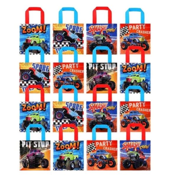 Monster Truck Tote Bags 12 Piece