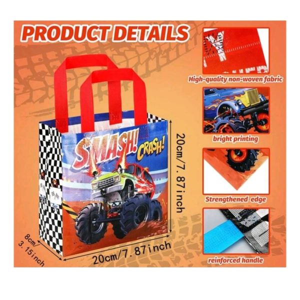 Monster Truck Tote Bags Dimensions