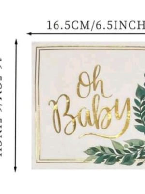 Oh Baby Botanical Napkins 16 Piece