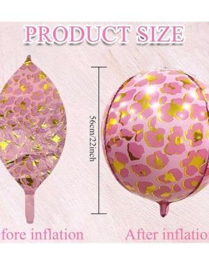 Pink Leopard Orb Foil Balloon