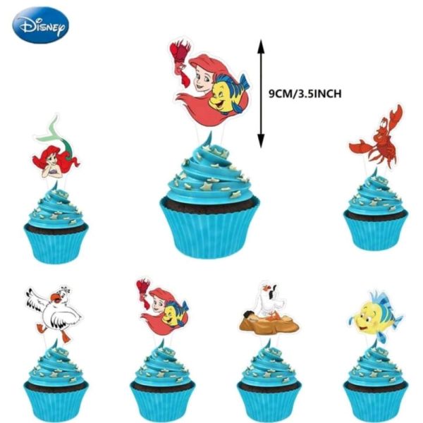 Princess Ariel Cupcake Toppers