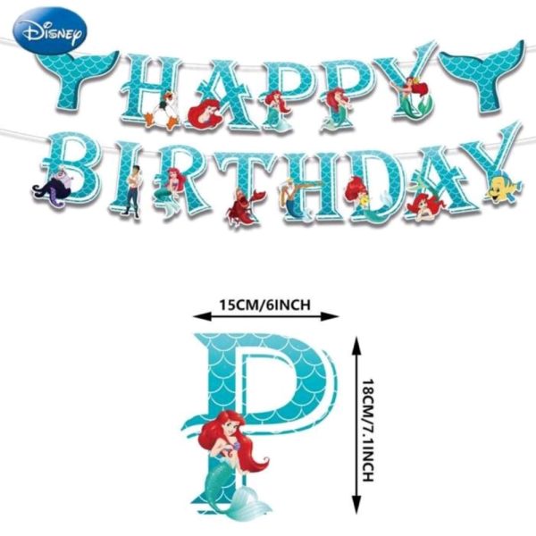 Princess Ariel Happy Birthday Bunting