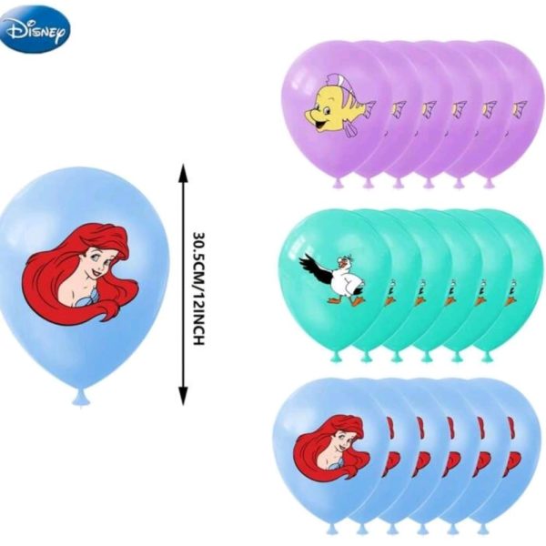 Princess Ariel Themed Latex Balloons