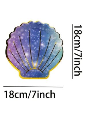 Shell Shaped Paper Plates 10 Piece