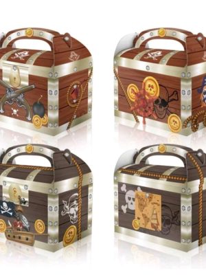 Treasure Chest Party Favor Boxes 6 Piece